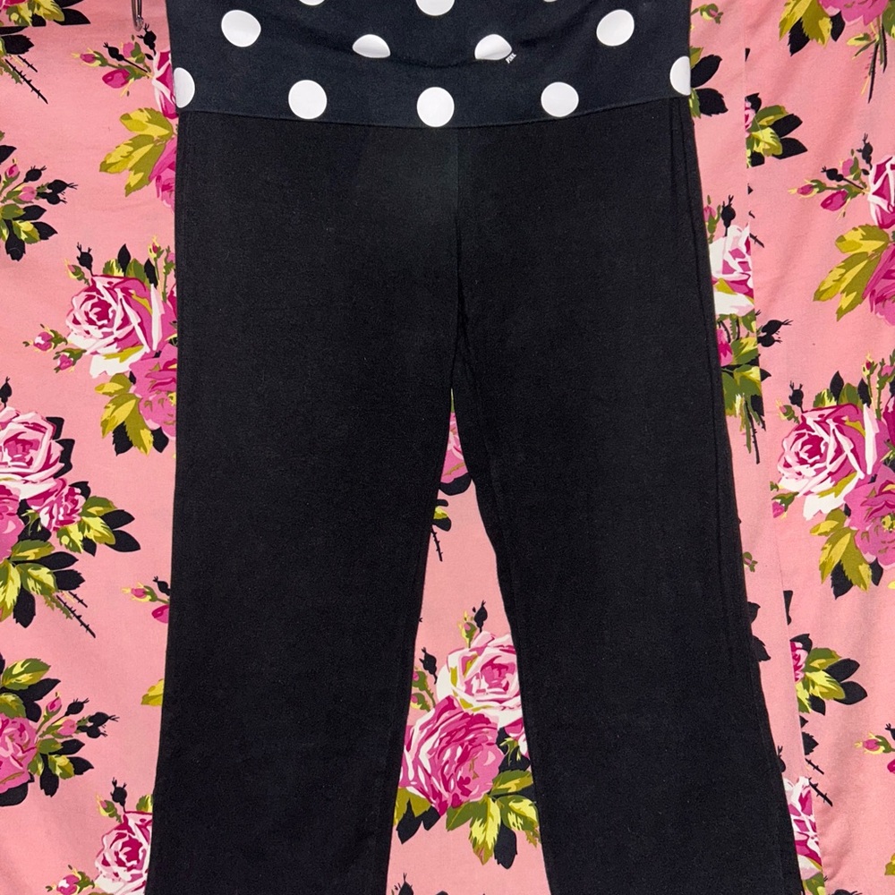 Victoria Secret PINK yoga rhinestone vintage crop pants OG Y2K retro polka dot - Picture 7 of 13